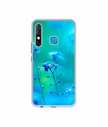 Amazon Brand - Solimo Designer Blue Flower UV Printed Soft Back Case Mobile Cover for Infinix Hot 8