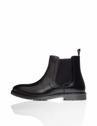 FIND Leather Cleated Patent Men's Chelsea Boots