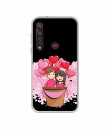 Amazon Brand - Solimo Designer Boy and Girl UV Printed Soft Back Case Mobile Cover for Motorola Moto G8 Plus