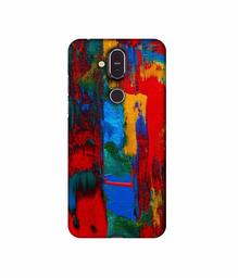 Amazon Brand - Solimo Designer Multiolor Brush Texture on Wall 3D Printed Hard Back Case Mobile Cover for Nokia 8.1