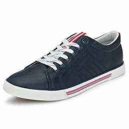 Klepe Men's Navy Vulcanised PU Sneakers-9 UK (43 EU) (10 US) (11-1/FKT/NVY)