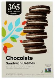 365 Everyday Value, Sandwich Cremes, Chocolate, 20 Oz