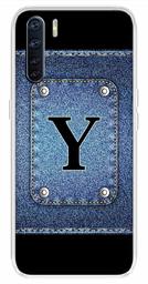 Amazon Brand - Solimo Designer Multicolor Button Jeans Alphabet-Y Printed Soft Back Case Mobile Cover for Oppo F15