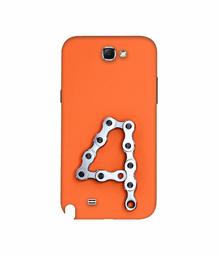 Amazon Brand - Solimo Designer Number Four 3D Printed Hard Back Case Mobile Cover for Samsung Galaxy Note 2 N7100