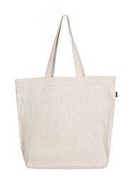 Eono Canvas Large Shopping Bag Reusable Shopping Bag Environmentally Friendly Grocery Shoulder Jute Tote Bags for Women, Men, Girls Handbags - Plain Off White | 0504