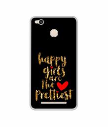 Amazon Brand - Solimo Designer Happy Girls are The Prettiest UV Printed Soft Back Case Mobile Cover for Mi Redmi 3S Prime