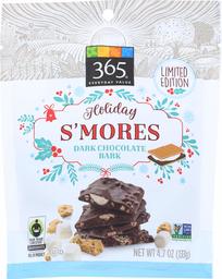 365 Everyday Value, Dark Chocolate Bark, S'mores, 4.7 oz