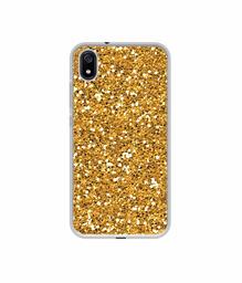 Amazon Brand - Solimo Designer Golden Sparkle UV Printed Soft Back Case Mobile Cover for Mi Redmi 7A