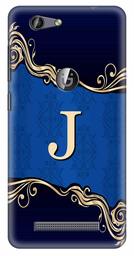 Amazon Brand - Solimo Designer Blue Pattern Alphabet-J 3D Printed Hard Back Case Mobile Cover for Gionee F103 Pro