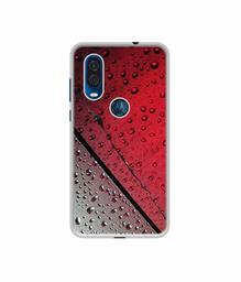 Amazon Brand - Solimo Designer Water Drop On Glass UV Printed Soft Back Case Mobile Cover for Motorola One Vision