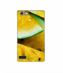 Amazon Brand - Solimo Designer Yellow Watermelon 3D Printed Hard Back Case Mobile Cover for Oppo Neo 7