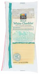 365 Everyday Value, Milk White Cheddar Thin Sliced Cheese, 12 oz