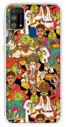 Amazon Brand - Solimo Designer Multicolor Spritual Festival Design Printed Soft Back Case Mobile Cover for Samsung Galaxy M31