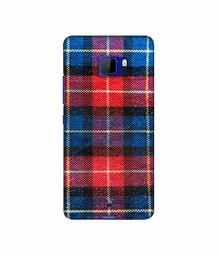 Amazon Brand - Solimo Designer Check Cloth 3D Printed Hard Back Case Mobile Cover for HTC U Ultra