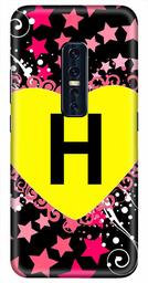 Amazon Brand - Solimo Designer Heart Pattern Alphabet-H 3D Printed Hard Back Case Mobile Cover for Vivo V17 Pro