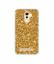 Amazon Brand - Solimo Designer Golden Sparkle UV Printed Soft Back Case Mobile Cover for Coolpad Mega 5A