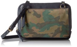 Amazon Brand - The Fix Leah Triple Zipper Small Crossbody Bag