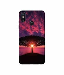 Amazon Brand - Solimo Designer Nature Digital Painting 3D Printed Hard Back Case Mobile Cover for Motorola One Power