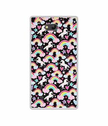 Amazon Brand - Solimo Designer Unicorn Texture UV Printed Soft Back Case Mobile Cover for Lyf Wind 4