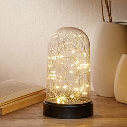 Amazon Brand - Solimo Glass Jar Light for Home Décor, Battery Powered, Warm White