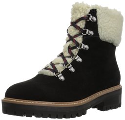 The Fix Amazon Brand Women's Mika Hiker Boot with Faux Shearling Trim