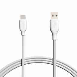 AmazonBasics USB2.0 C Male to A Male cable, 6FT, PVC, 2 Packs, White