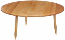 Amazon Brand - Movian Đerdap Solid Birch Wood Coffee Table with Pencil-Shaped Legs, 90 x 90 x 40cm, Natural