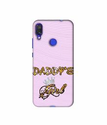 Amazon Brand - Solimo Designer Daddy's Girl in Glitter Pattern 3D Printed Hard Back Case Mobile Cover for Xiaomi Redmi Note 7 Pro