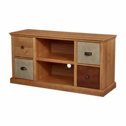 Amazon Brand – Ravenna Home Classic Solid Wood Media Center, 47