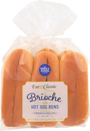 Whole Foods Market, Brioche Hot Dog Buns, 6 Count