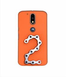 Amazon Brand - Solimo Designer Two Number 3D Printed Hard Back Case Mobile Cover for Motorola Moto G4 Plus (with Logo Cut)