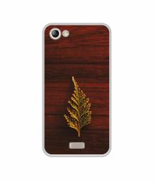 Amazon Brand - Solimo Designer Leaf on Wood UV Printed Soft Back Case Mobile Cover for Lyf Water 11