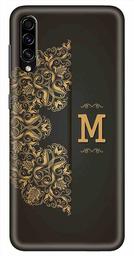 Amazon Brand - Solimo Designer Black Pattern Alphabet-M 3D Printed Hard Back Case Mobile Cover for Samsung Galaxy A50s