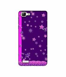 Amazon Brand - Solimo Designer Sparkling Stars 3D Printed Hard Back Case Mobile Cover for Vivo V1