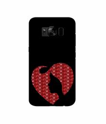 Amazon Brand - Solimo Designer Heart Shape Lady with Glitter 3D Printed Hard Back Case Mobile Cover for Samsung Galaxy S8 Plus