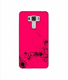 Amazon Brand - Solimo Designer Black Pattern on Pink 3D Printed Hard Back Case Mobile Cover for Asus Zenfone 3 Laser ZC551KL