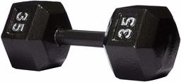 AmazonBasics Quality Solid Cast-Iron Construction Dumbbell, 35 lb