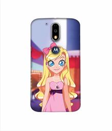 Amazon Brand - Solimo Designer Small Princess Vector 3D Printed Hard Back Case Mobile Cover for Motorola Moto G4 Plus (with Logo Cut)