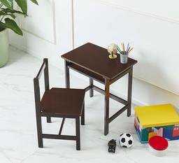 AmazonBasics Solid Wood Kid Desk and Chair, Espresso