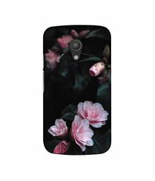 Amazon Brand - Solimo Designer Dark Flowers Photography 3D Printed Hard Back Case Mobile Cover for Motorola Moto G 2nd Generation