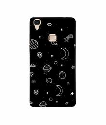 Amazon Brand - Solimo Designer Solar System 3D Printed Hard Back Case Mobile Cover for Vivo V3