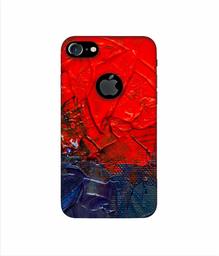 Amazon Brand - Solimo Designer Red Wax Color 3D Printed Hard Back Case Mobile Cover for Apple iPhone 7 (with Logo Cut)