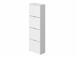 Amazon Brand - Movian Idro 4-Door Shoe Cabinet/Cupboard/Organizer, 25 x 52 x 163cm, White