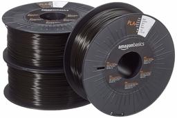 AmazonBasics PLA 3D-printerfilament, 1,75mm, zwart, 1 kg per spoel, 3 spoelen