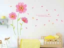 Amazon Brand - Solimo Wall Sticker for Living Room (Flowers & Petals, Ideal Size on Wall, 245 cm X 150 cm)