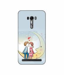 Amazon Brand - Solimo Designer Couple Sitting On Moon 3D Printed Hard Back Case Mobile Cover for Asus Zenfone Selfie ZD551KL