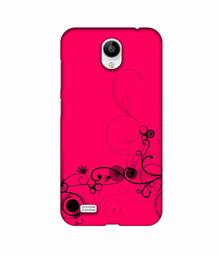 Amazon Brand - Solimo Designer Black Pattern on Pink 3D Printed Hard Back Case Mobile Cover for Vivo Y21L