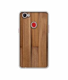 Amazon Brand - Solimo Designer Wooden Art UV Printed Soft Back Case Mobile Cover for Oppo F7