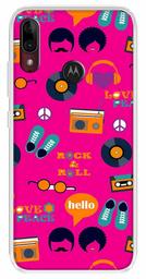 Amazon Brand - Solimo Designer Multicolor Pink Pattern Design Printed Soft Back Case Mobile Cover for Motorola Moto E6s / Motorola Moto E6 Plus