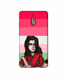 Amazon Brand - Solimo Designer Lady Vector with Line 3D Printed Hard Back Case Mobile Cover for Nokia 2.1